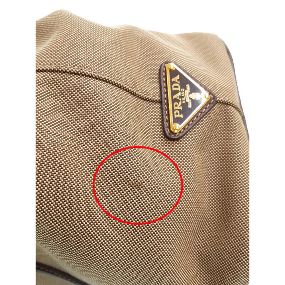 Prada Logo Jacquard 2Way Handbag brown canvas - Picture 4 of 9